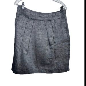 NWT Talbots Pencil Skirt Linen Silver Metallic Party Size 8P